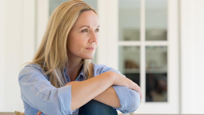 woman daydreaming